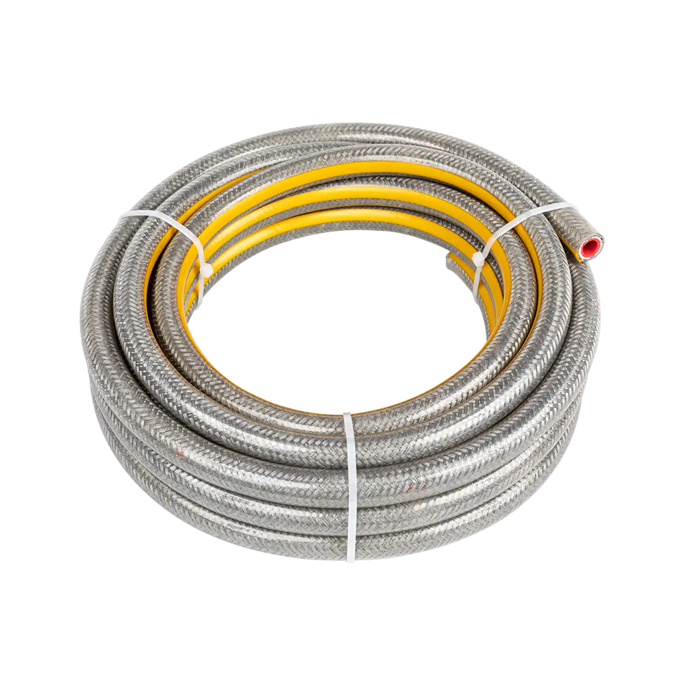 How do the inner diameter and wall thickness of a low/high pressure gas hose affect its pressure-bearing capacity?